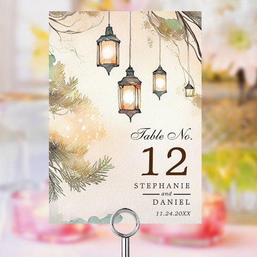 木素朴植物灯結婚灯 テーブルナンバー