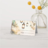 木素朴植物灯結婚灯 プレイスカード (正面)