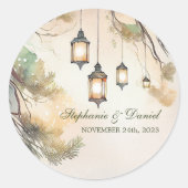 木素朴植物灯結婚灯 ラウンドシール (正面)