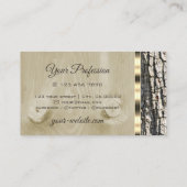 木素朴樹皮金ゴールド縁ど 名刺 (裏面)