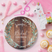 木素朴水の色葉ブライダルシャワー ペーパープレート (パーティー)