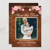 木素朴水カラーピンクフローラ写真 セーブザデート (正面/裏面)