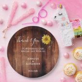 木素朴水色ひま結婚わ感謝していら ペーパープレート (パーティー)