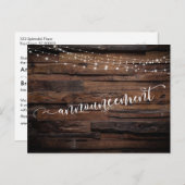 木素朴灯が延期さ結婚れた ポストカード (正面/裏面)