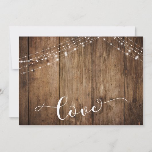 木素朴灯が延期さ結婚れた 招待状 (裏面)