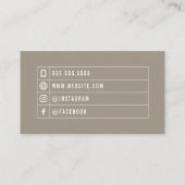 木素朴男らし軸の木のアーバー 名刺 (裏面)