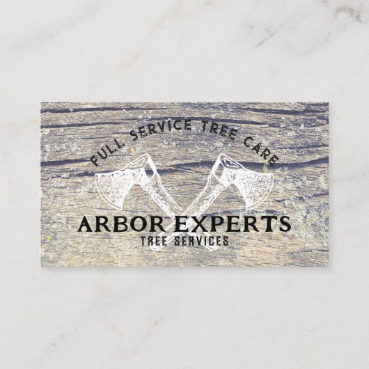 木素朴男らし軸の木のアーバー 名刺 (正面)