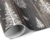 木素朴白の雪片 ラッピングペーパー (ロールコーナー)