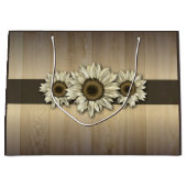 木素朴白ひまわり抱き枕 ラージペーパーバッグ (正面)