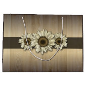 木素朴白ひまわり抱き枕 ラージペーパーバッグ (裏面)