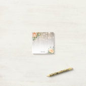 木素朴白エレガントバラフローラストリングライト ポストイット (デスク上)