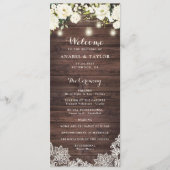 木素朴白フラワーレースひも結婚明 プログラム (正面)