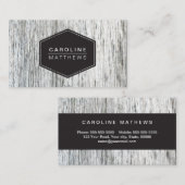 木素朴目モダン個人プロフィール 名刺 (正面/裏面)