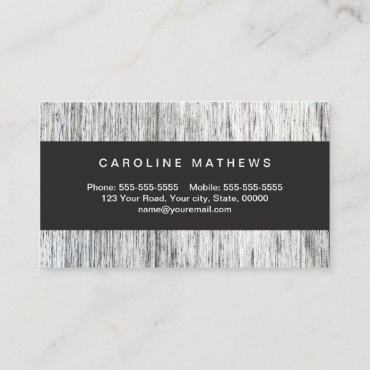 木素朴目モダン個人プロフィール 名刺 (裏面)