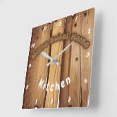 木素朴看板 スクエア壁時計 (傾斜)