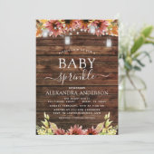 木素朴秋ひまわりベビー散水シャワー 招待状 (スタンド正面)