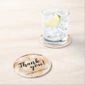 木素朴粒企業のありがとう ラウンドペーパーコースター (インサイチュ)