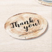 木素朴粒企業のありがとう ラウンドペーパーコースター (アングル)