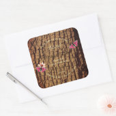 木素朴粒天然樹皮製品ラベル スクエアシール (封筒)