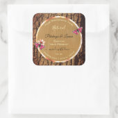 木素朴粒天然樹皮製品ラベル スクエアシール (バッグ)