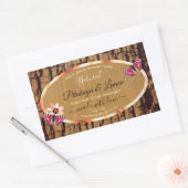 木素朴粒天然樹皮製品ラベル 長方形シール (封筒)