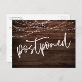 木素朴糸と灯糸が先送りさ結婚れた ポストカード (正面/裏面)