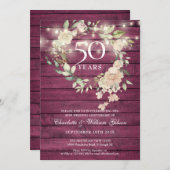 木素朴糸ライトフローラ50周年記念 招待状 (正面/裏面)