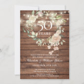 木素朴糸ライトフローラ50周年記念 招待状 (正面)