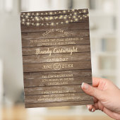 木素朴糸灯卒業パーティー 招待状