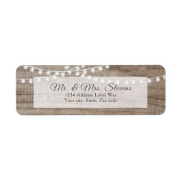 木素朴糸灯差出人住所 ラベル