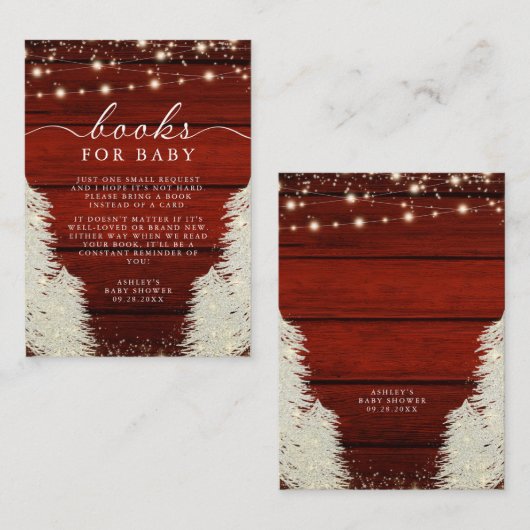 木素朴紐灯ベビー用ツリーブック エンクロージャーカード (正面/裏面)