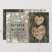 木素朴結婚の | Country Twingle Lights 招待状 (正面/裏面)