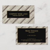 木素朴絵を描板の剥離金ゴールドアクセント 名刺 (正面/裏面)