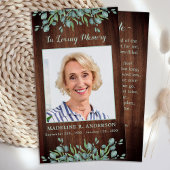 木素朴緑記念葬式祈りの言葉カード