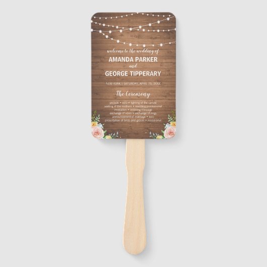 木素朴花の結婚式 ハンドファン (正面)