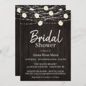 *~*木素朴花灯バラブライダルシャワー 招待状 (正面/裏面)