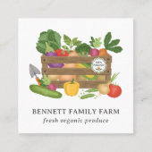 木素朴菜菓子農作物 スクエア名刺 (正面)