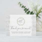 木素朴葉の枝ありがとう サンキューカード (スタンド正面)