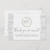 木素朴葉の枝ありがとう サンキューカード (正面/裏面)