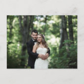 木素朴葉の結婚感謝 ポストカード (正面)