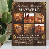 木素朴製の記念犬 フォトプラーク