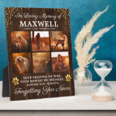 木素朴製の記念犬 フォトプラーク (側面)