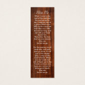 木素朴記念祈りの言葉カード葬式しおり (裏面)