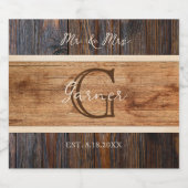 木素朴調酒結婚ボトルラベルセット リキュールボトルラベル (シングルラベル)