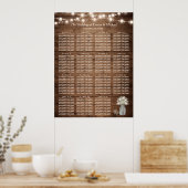 木素朴赤ちゃんの息15テーブル座席表 ポスター (キッチン)