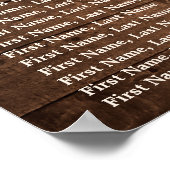 木素朴赤ちゃんの息15テーブル座席表 ポスター (角)