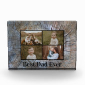 木素朴輪の動揺して木目 フォトブロック (正面)