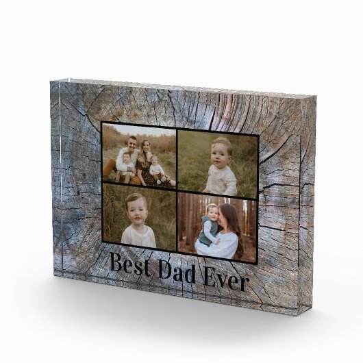 木素朴輪の動揺して木目 フォトブロック (右)