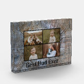 木素朴輪の動揺して木目 フォトブロック (左)