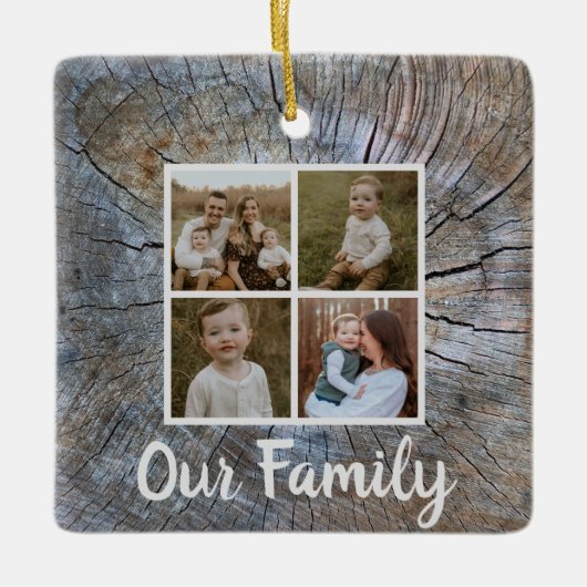 木素朴輪動揺して木素樹 セラミックオーナメント (正面)